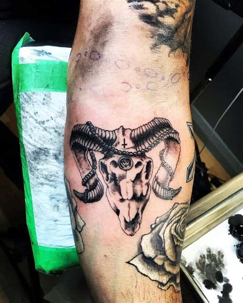 ram skull tattoo|ram skull forearm tattoo.